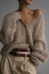 'Daria' Fuzzy Knit Button Down Cardigan - Celes Fashion